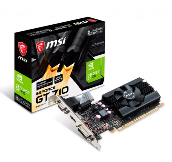 Tarjeta Gráfica MSI Nvidia GeForce GT 710 2GB DDR3 64-bit PCI-e 2.0 Low-Profile